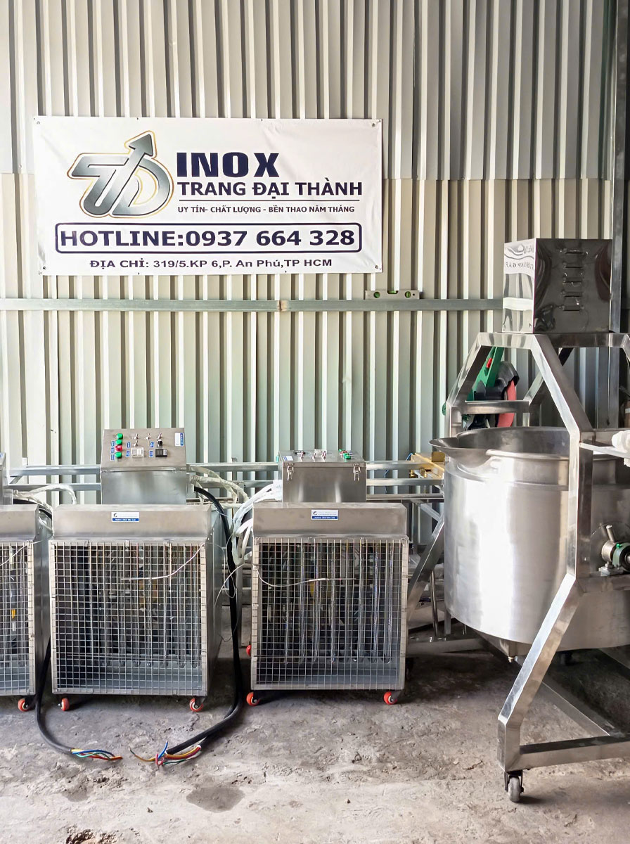 Thiết bị inox công nghiệp hoàn thiện sẵn sàng bàn giao